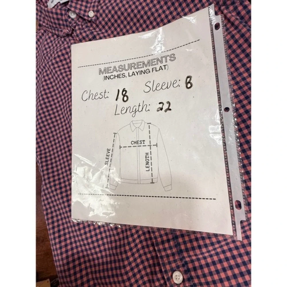 Old Navy Cotton Button Down Shirt Boys L 10-12 Pink Navy Gingham Flex‎ Preppy